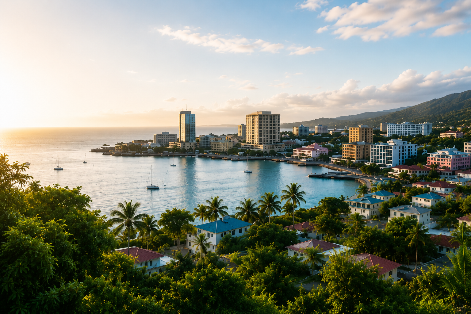 Coastal Jamaica landscape